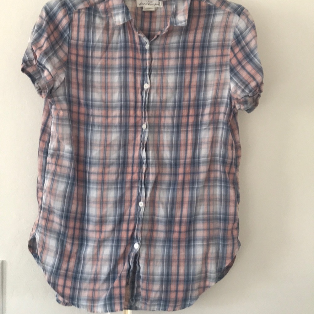 Button up plaid top  from H and M